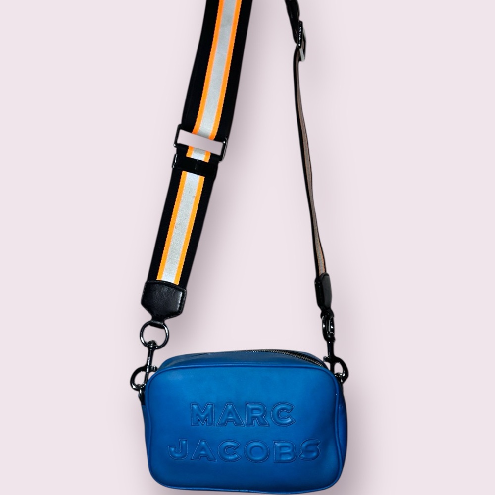 Marc Jacobs Perfect Flash Leather Crossbody - Blue Crossbody Bags Blue